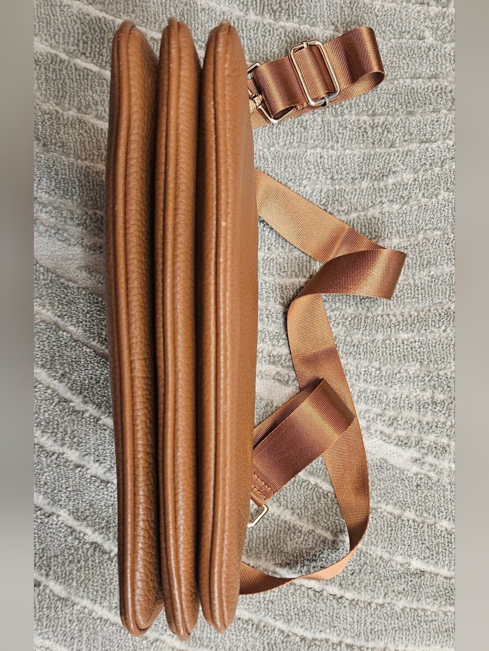 Kate Spade Leila Crossbody Pebbled Leather Shoulder Bag Gingerbread - Picture 6 of 7